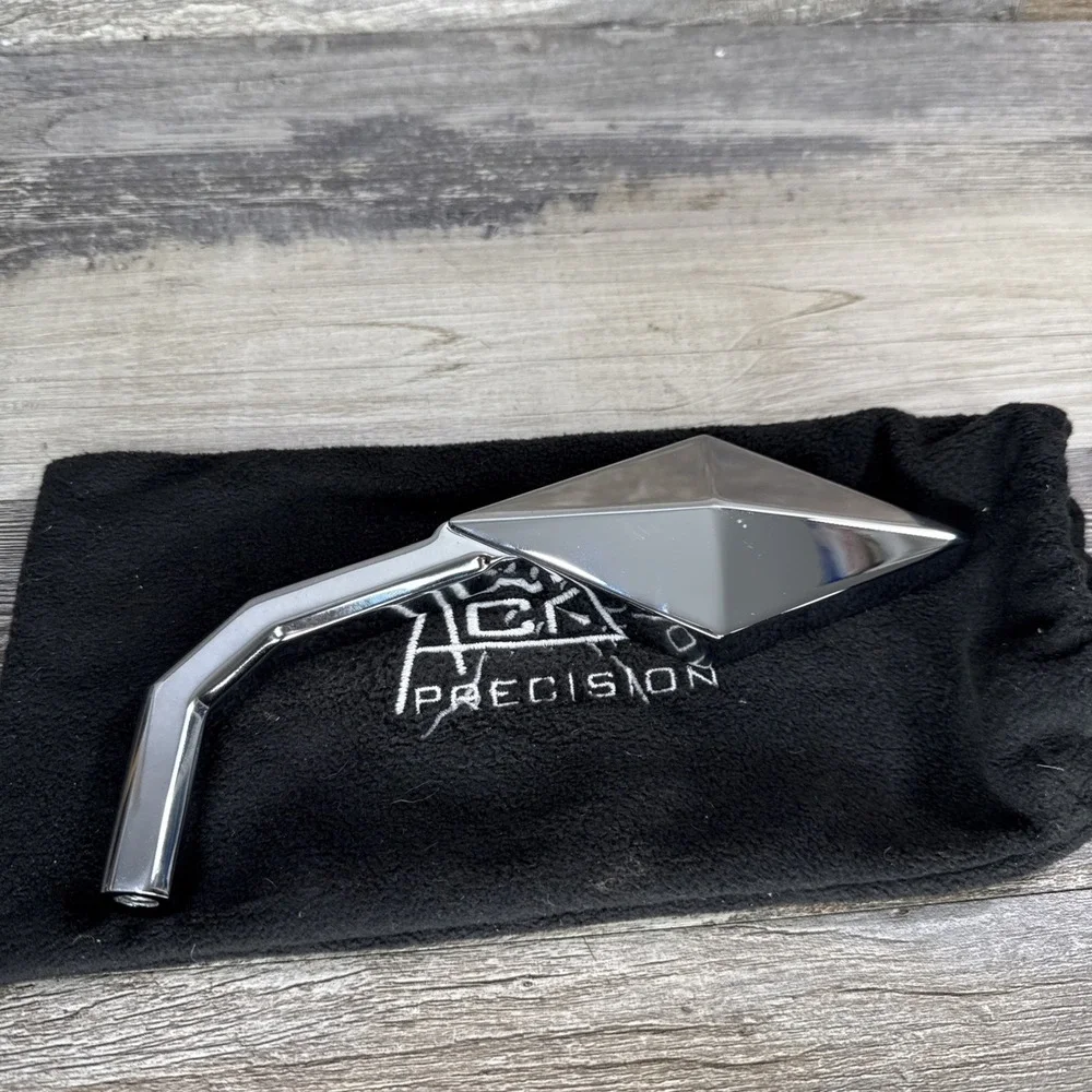 Acme Precision Bike Mirror Chrome Diamond Shaped Bicycle Side Mirror